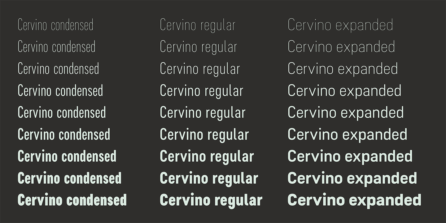 Example font Cervino Expanded #5
